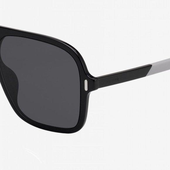 /*S/ NWOT Fendi aviator-like black & grey frame black tinted lens sunglasses - Picture 4 of 10